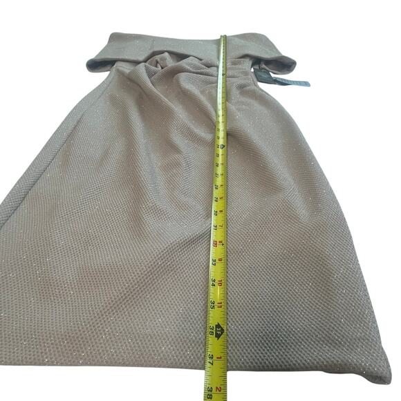 Vince Camuto Champagne Shimmer Off The Shoulder Sheath Dress Size 8 NWT - Picture 6 of 10